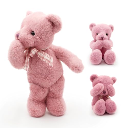 suepcuddly Small Magnet Teddy Bear Stuffed Animal Cute Plush Toy for Girl 12" (Rose)
