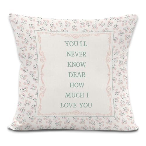 LRyeisahh Vintage Floral Girl Nursery Throw Pillow Covers, Baby Girl Nursery Decor, Flower Decorative Pillowcases Cushion Cases for Baby Little Girls Room Bedroom Decor, 18x18 Pillow Covers