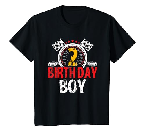 Niños Birthday Boy 2 Two Race Car, segundo cumpleaños, piloto de carreras Camiseta
