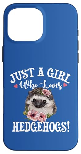 Funny Floral Kids Womens Girl Who Loves Hedgehogs Lover �X�}�z�P�[�X iPhone 16 Pro Max �p