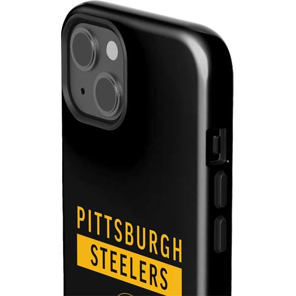 Skinit Impact Phone Case Compatible with iPhone 14 - Officially Licensed NFL Pittsburgh Steelers Black Performance Series Design