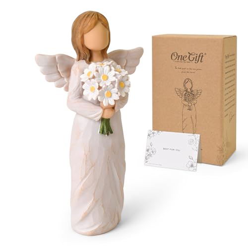 NINNSSOT Neuanfang Geschenk Neuer Job Geschenke für Frauen Abschiedsgeschenk für Kollegen Daisy Engel Figur Glückwunsch Geschenke für Abschluss Förderung Ruhestand Scheidung