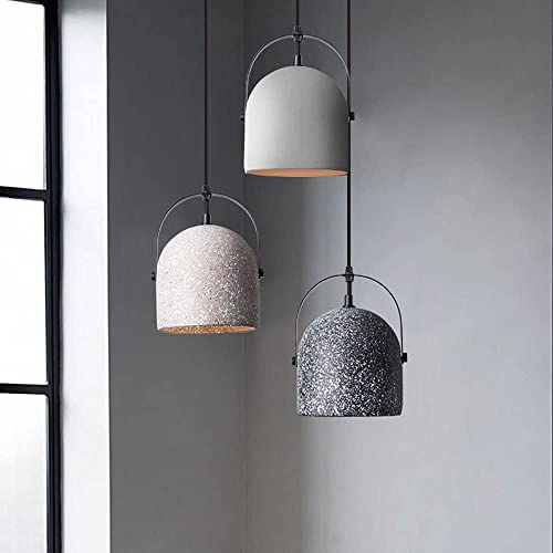 Wfzrxfc Industrial Retro Cement Pendant Light Dome Ceiling Hanging Lamp, E26 Creative Concrete Chandelier, For Resturant Coffee Bar Decoration Suspension Lighting Fixture #TOP2