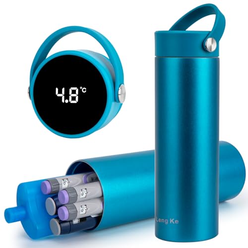 SUNMON Bolsa Isotermica Insulina con Indicador Temperatura, Nevera Insulina Viaje, Nevera Electrica insulina para Acero Inoxidable 304, Estuche Insulina Frio para Refrigerar Durante 48 Horas