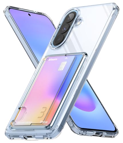 Image of Ringke Fusion Card for Samsung Galaxy A57 Wallet [Holds Up to 3] Slim Transparent Shockproof Case Back Cover with Built-in Card Slot Holder - Clear