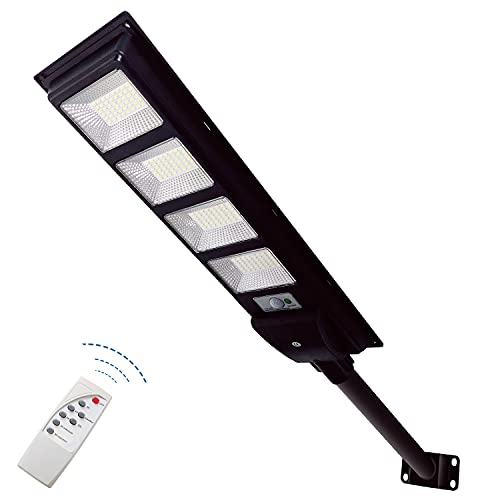 ZHMA 300W Solar Street Light,Dusk to Dawn with Motion Sensor Solar Pole Lights for Streets, Square, Terraces, Parking Lot Solar Outdoor Lights