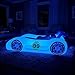 Air Candy Sleep Racer Dream Car Inflatable Kids Bed with LED Night Light Glow – Blue Race Car Air Mattress for Kids Sleepovers, Naps & Travel, Ages 3–12