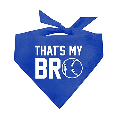 That's My BroDog Bandana | 100% Cotton Adjustable Triangle | Made in USA | Baseball| Sports | Biggest Fan | Game Day | Royal One Size (535)