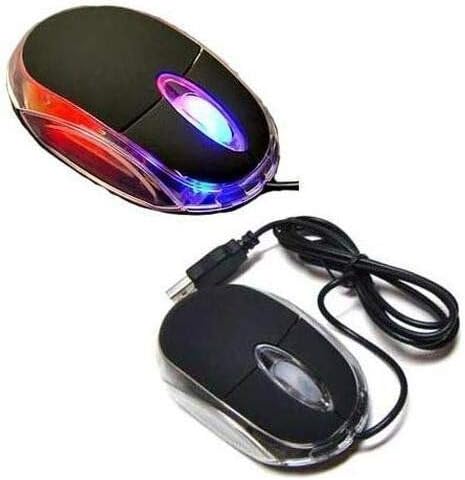 New Black USB Wired Optical Light Scroll Wheel Mice Mouse for PC Laptop Desktop