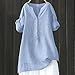 Linen Shirts for Women,Big Spring 2025 Sale, Amazon haul Sale Clearance,Cancel My + Order,Lighting + Deals,Chat with Amazon Customer + Service,Prime + Deals,Next Day delivery Items pr Sky Blue