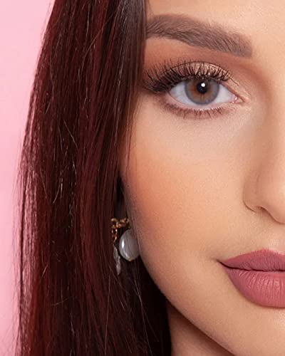 Layala by eyewa - Pack of 2 Colored Contact Lenses - Color Golden Gray - 3 Months Replacement Eye Lenses - Unisex contact Lenses - Available in Plano & All Powers