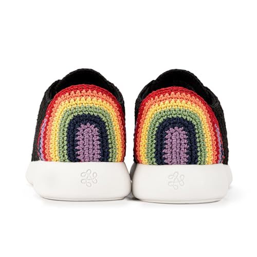 The Sak Asha Sneaker - Hand-Crochet Womens Shoes for Everyday Walking - Fashionable & Lightweight Black Rainbow by The Sak - Used condition - Image 5
