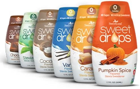 SweetLeaf Stevia Drops Liquid Sweetener, Variety Pack - 1.7 Fl Oz, 6 Pack | Sweet Drops, Stevia Leaf Extract, Zero Calorie, No Erythritol, Sugar Substitute