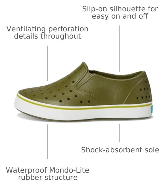 Image of Native Shoes Kids Miles Slip-On Sneakers (Little Kid /Big Kid)