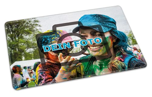 Glasschneidebrett mit eigenem Foto selbst gestalten (Küchenbrett aus Glas mit individuellem Bild bedruckt, per Thermo-Sublimationsdruck, rutschfest, ideal als Fotogeschenk) (Groß) Cover