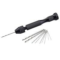 Perceuse à Main En Aluminium Mini, Mandrin Sans Clé, Pour Le Travail Du Bois Outil Rotatif Forets 11 Pieces 0 8 3 0mm 98488799