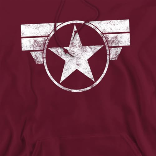 Miniatura 3 de Marvel Captain America-Cap Logo Capucha, Rojo Burgundy Blue , Medium Para Hombre