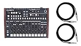 Arturia DrumBrute Drum Machine Bundle with 2 10-foot Mogami 1/4" Instrument Cables (3 Items)