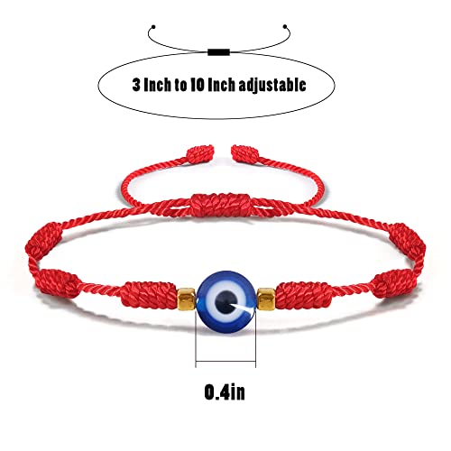 VIBILIA Evil Eye Bracelets for Women Men Handmade Braided Kabbalah Good Luck Bracelet Rope Cord Thread Friendship Bracelet Adjustable String Minimalist Jewelry2