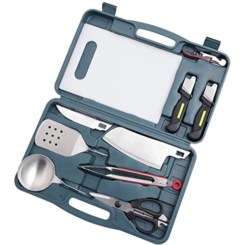 LRFNKCT Grillwerkzeuge, Robustes Grillbesteck-Set, Grillbesteck-Set aus Edelstahl, Grillzubehör-Set, mit Tragetasche, ideal for Camping, Küche