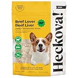 Beef Liver Dog Treats Freeze Dried - Single Ingredient Human Grade Raw Liver Bites for Training, Meal Topper, No Additives - High Protein(31g Per Cup)Training Treats for Dogs, Made in the USA, 4oz Bag