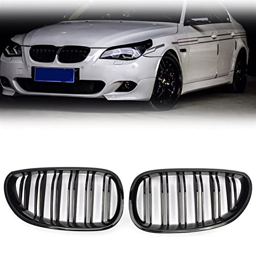 Grilles de capot sport noir brillant BMW E60 E61 rénovation esthétique face avant
