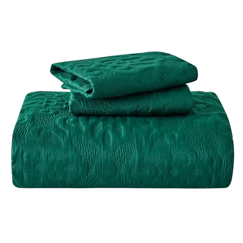 Image of Kingnex Oversized King Bedspreads 128x120 Rain Forest Green
