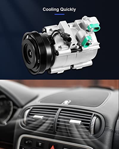 Image of ECCPP AC Compressor for Hyundai Santa Fe for Kia Optima 2.4L 1999-2008 | for Kia Optima L4 2.4L 2001-2006 Fast Cooling AC Compressor with Clutch