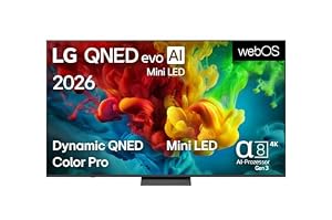 LG 55QNED83B6A TV 55 Zoll (139 cm) 4K QNED evo Mini LED AI TV (α8 Gen3 4K AI Prozessor, webOS 26, 120Hz (VRR bis zu 144Hz)) [Modelljahr 2026] [Energieklasse F]