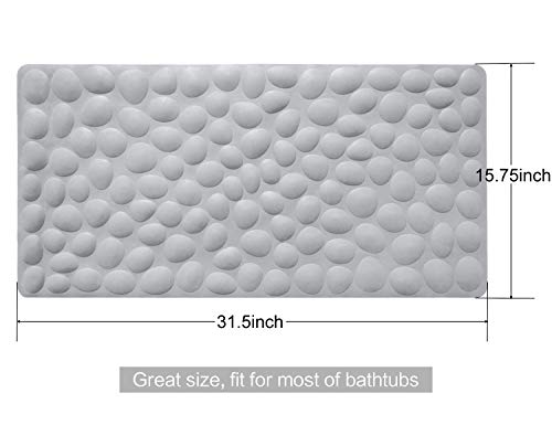 Non-Slip Bathtub Mat OTHWAY Soft Rubber Bathroom Bathmat with Strong Suction Cups (Grey) by OTHWAY - Image 3