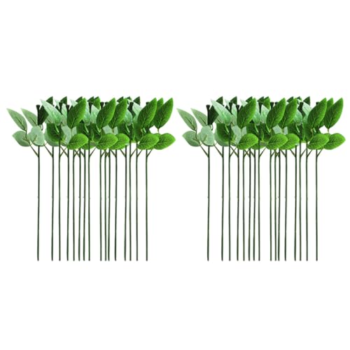 Tallos de rosas artificiales moldeables de 40 cm para arreglos estables sin marchitar 2