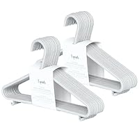 3 Sprouts Wheat Straw Plastic Kids & Child Hangers - 30-Pack Eco-Conscious Baby Clothes & Coat Hangers for Closet - Children's Hanger for Nursery, Small Girls, Boys & Toddlers - Speckled Grey