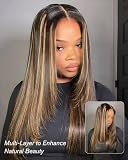 Peruka z koronką, 13 x 4, z ludzkimi włosami, proste, 2/27 Color Perruque Cheveux Humain Pre Plucked Pre Cut Glueless Human Hair 50 cm