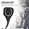 VELATEMOR Handheld Speaker Mic Speaker Microphone Talkie Mic, 3.5mm Headphone Jack with Steel Belt Plug for GP88S GP2000 GP3688 Walkie Talkie #2