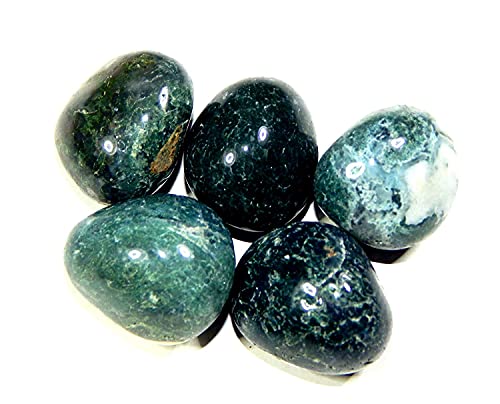 Agate mousse naturelle de qualité supérieure | Lot de 3 pierres d'exception