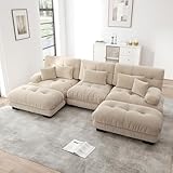 Design élégant : Revêtu d’un tissu chenille vintage doux, résistant et raffiné, ce canapé modulable allie élégance intemporelle et confort toute l’année. Ses accoudoirs arrondis et rembourrés offrent un soutien ergonomique pour les bras et peuvent servir de repose-tête incurvé, ajoutant une touche stylée et fonctionnelle à votre salon.
