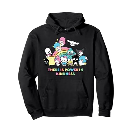 Hello Kitty and Friends There is Power in Kindness unisex adult Pullover Hoodie, Long Sleeve