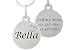 Double Sided Laser Etched Stainless Steel Pet ID Tag for Dog and Cat Engraved and Personalized 1" Round Shape (Bone)