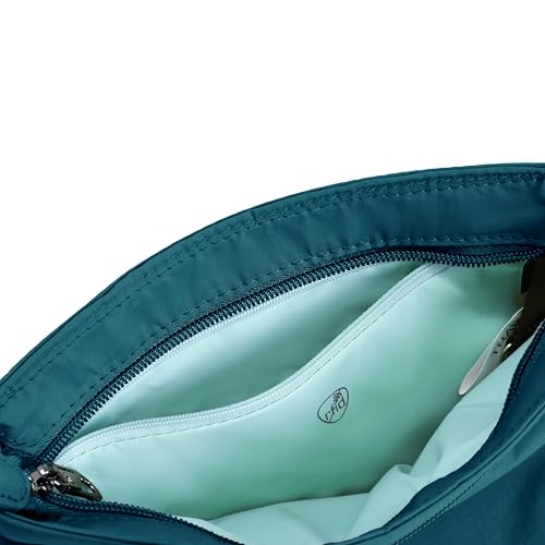 Travelon Unisex's Anti-Theft Roam Small Crossbody, Capri Blue, W X 8.5”H X 2.25”D by Travelon - Used condition - Image 8