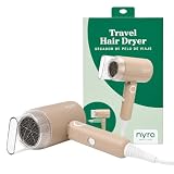 Nyra Secador de Pelo Plegable 1500W, Compacto para Viaje, 2 Temperaturas