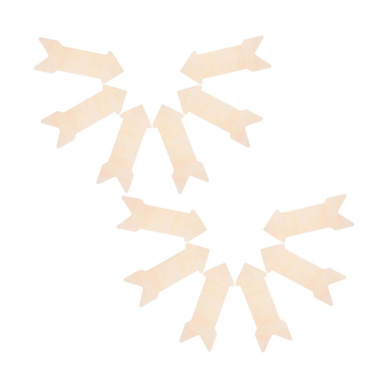 12Pcs Blank Wood Arrow Signs Unfinished DIY Wooden Slices For Party Decoration Craft Accessory Plaques