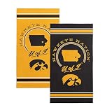 Northwest Iowa Hawkeyes NCAA Homebreak Beach Towel 2 Pack 30 x 60 Inches