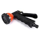 Multiple Watering Patterns: You can choose high pressure to the soft level and for garden watering, car washing, showering pets,clean window, cleaning walkway, yard, gutters, deck.