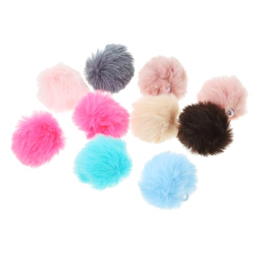 FRCOLOR 10 Stück Bunte Flauschige Katzen Spielzeug Bälle Leichtes Katzenspielzeug Kätzchen Indoor Haustier Aktivierend Für Spiel Und Bewegung