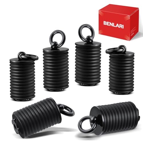 Benlari UTV Tie Down Anchors 1-7/16" Flexible Loop Lock and Ride Iron Ruber Fit for Polaris Ranger General 500 570 1000 XP 900 800 700 2013-2025 with 1-7/16" Hole Black