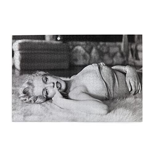 1000ピース ジグソーパズル マリリン モンロー 木製 75×50cm パズル装飾画 部屋飾り インテリア 親子ゲーム プラスチック収納ケース付き おしゃれ コレクション 子供 人気 知育玩具 おもちゃ プレゼント