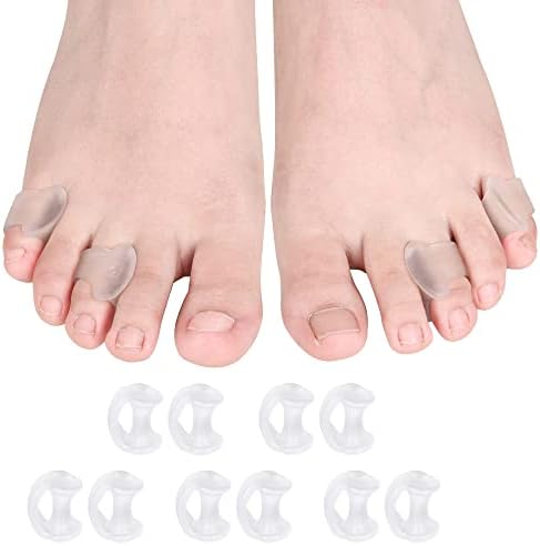 DYKOOK Pinky Toe Separator, Gel Toe Spacers Straightener, Hammer Toe Corrector for Feet Women and Man 10 Pcs/lot, Pinky Toe Bunion Spreaders for Overlapping Toes Women