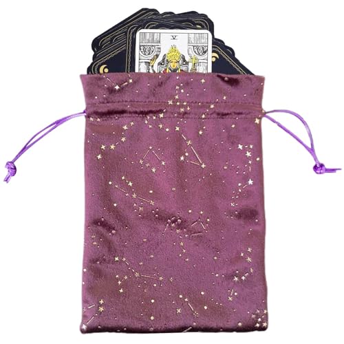 Genérico de cartas del tarot - Contenedor pequeño de almacenamiento de del tarot, de almacenamiento suave para los amantes del mago, pendientes, collar, puentes de Oracle