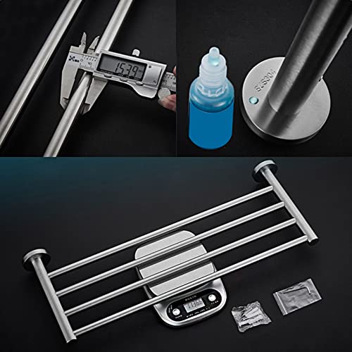 Porte-serviettes mural réglable de 60 cm pour optimiser l'espace - 7