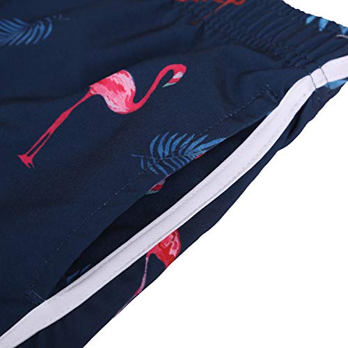APTRO Short de banho feminino casual roupa de banho de praia secagem rápida cintura elástica, 13-fla